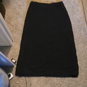 Klassy Network Black Maxi Skirt - Sleek Straight Cut